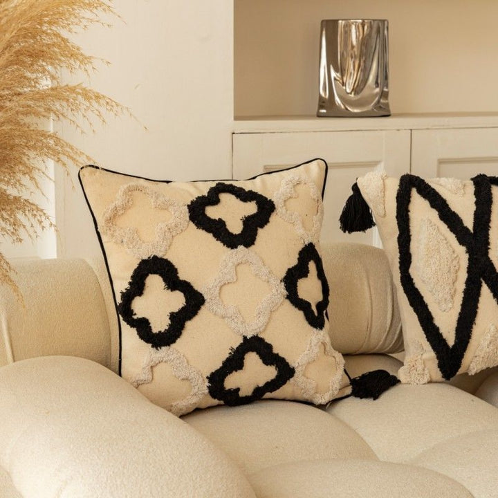 Geometric Textured Throw Pillow  1792736720