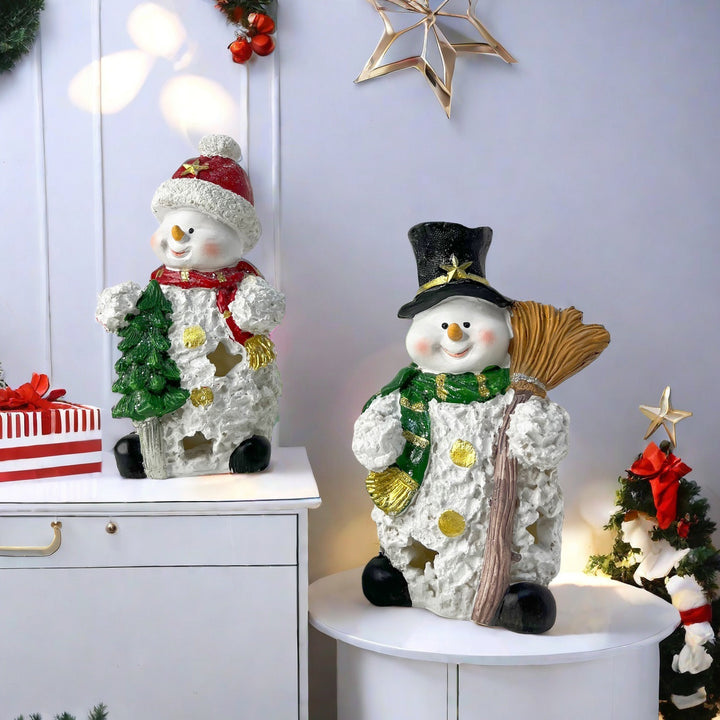 Decorative Snowman Sculpture