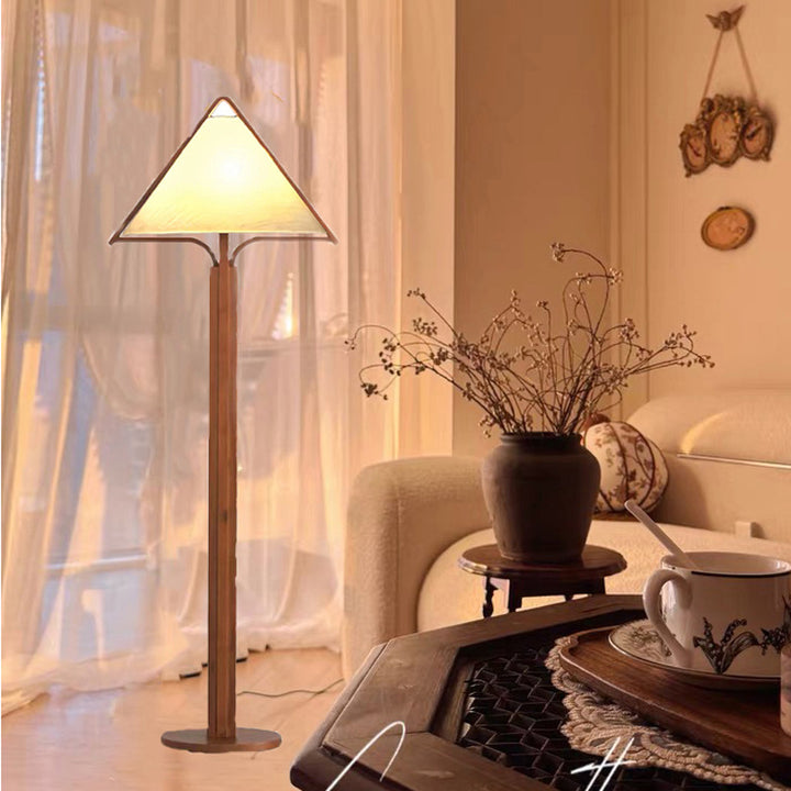 Minimalist wooden floor lamp