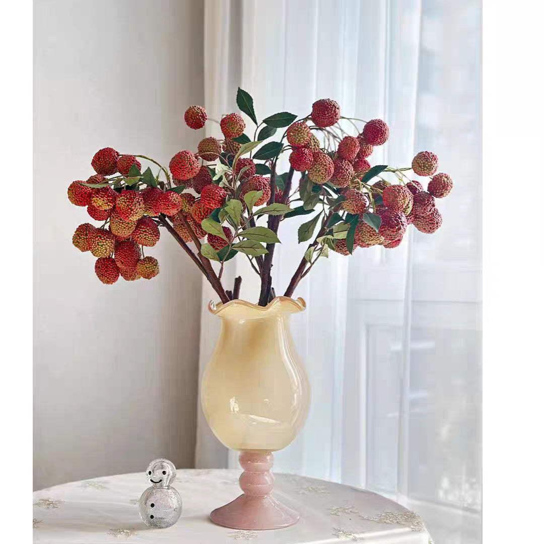 Elegant Floral Glass Vase