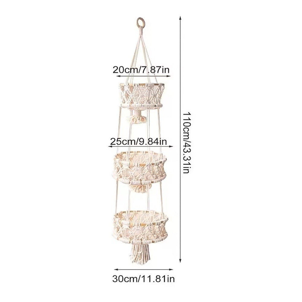 Hanging Macrame Storage Basket