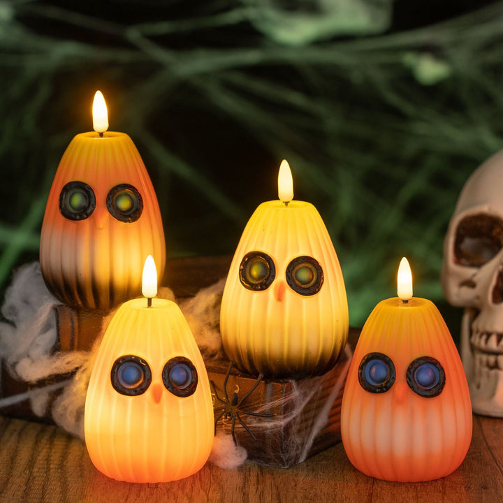 Creepy LED pumpkin lantern