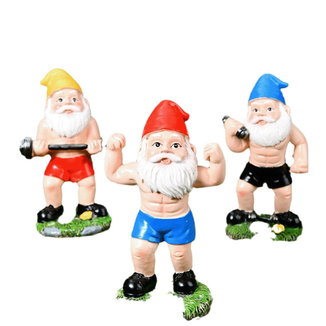 Whimsical Fitness Gnome Figurine