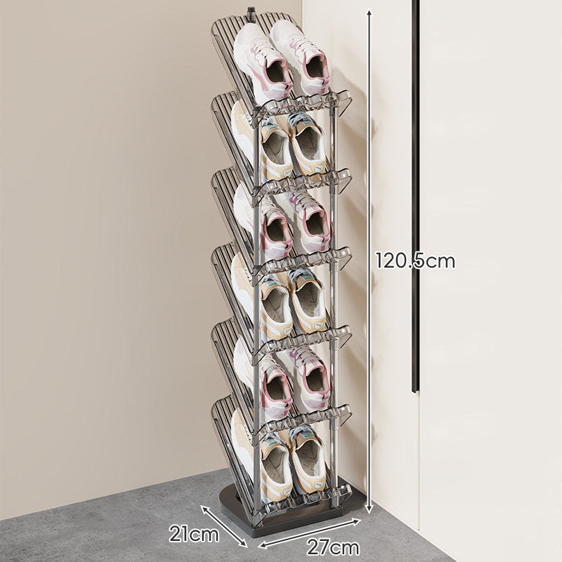 Dual-Tier Adjustable Angled Shoe Organizer