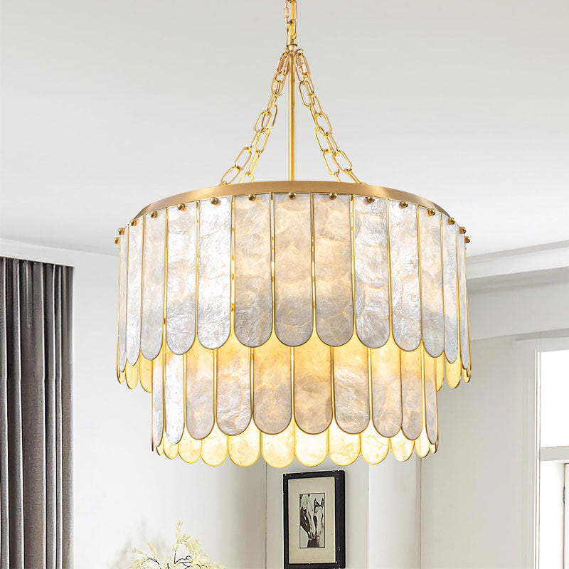 Modern shell pattern pendant lamp