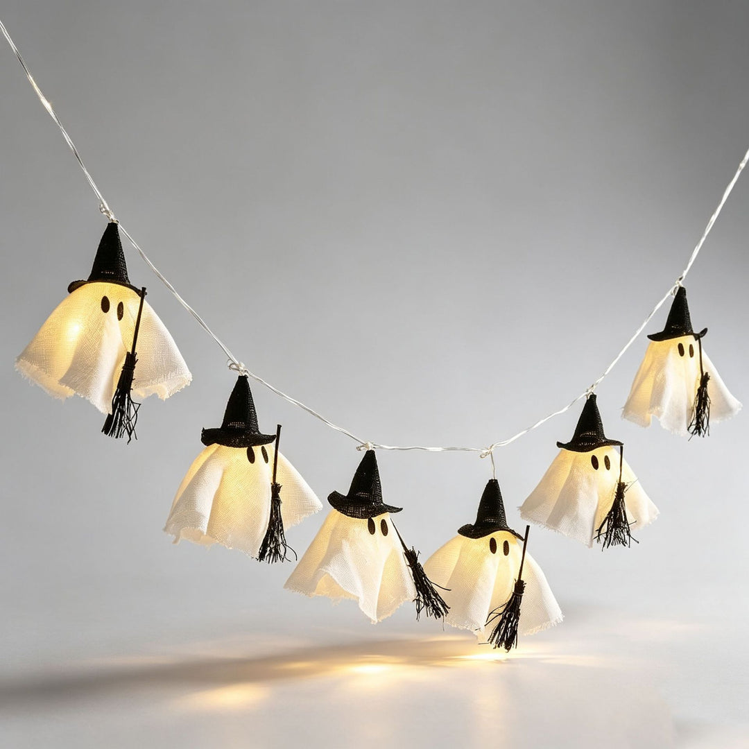 Halloween LED Ghost Witch Light String Garland