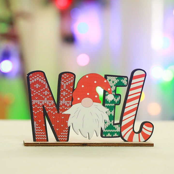 Festive wooden decoration with Christmas motif