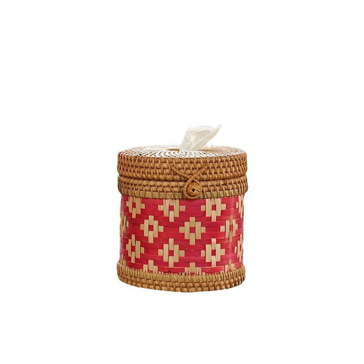 Handcrafted storage basket with lid