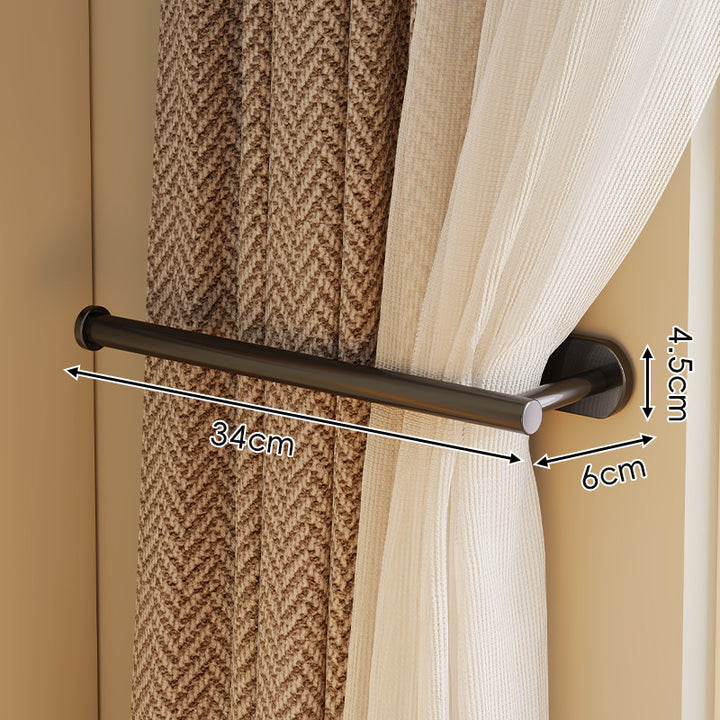 Wall-Mounted Metal Curtain Holdback Rod