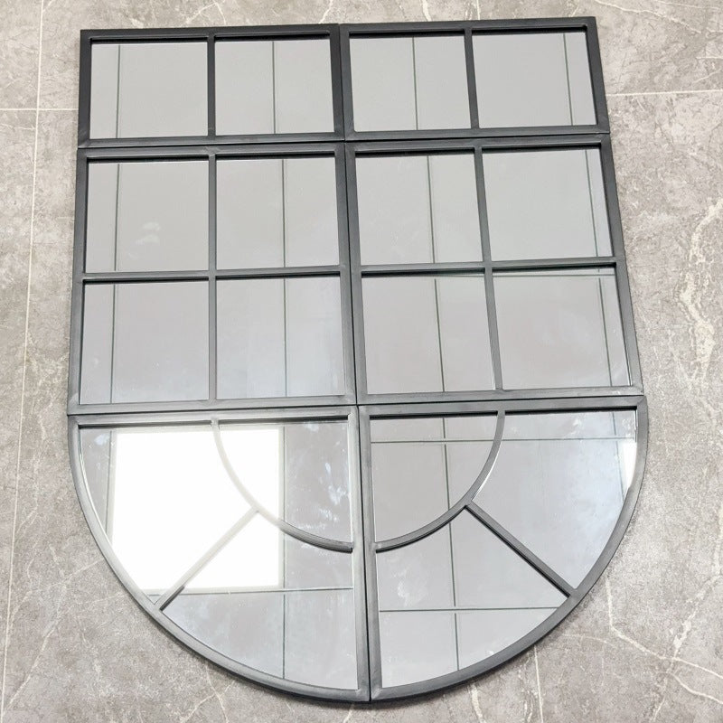 Arched Window Pane Wall Mirror