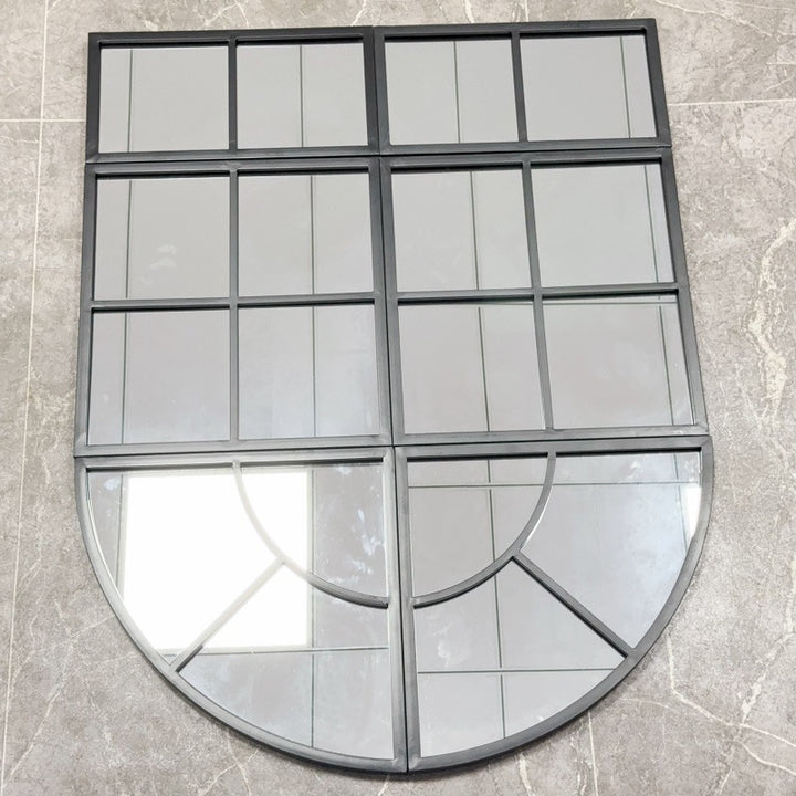 Arched Window Pane Wall Mirror