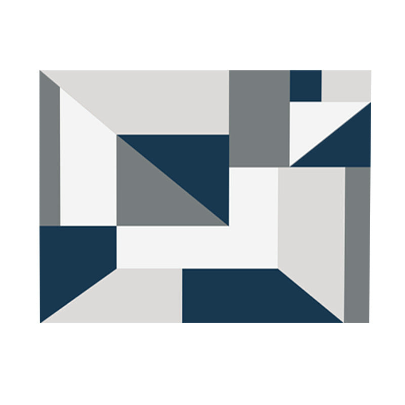 Modern flat-woven living room rug with abstract geometric design