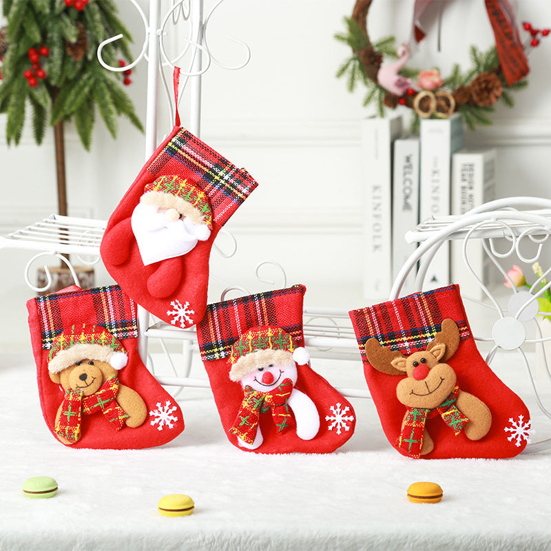 Cute Christmas stocking with reindeer motif