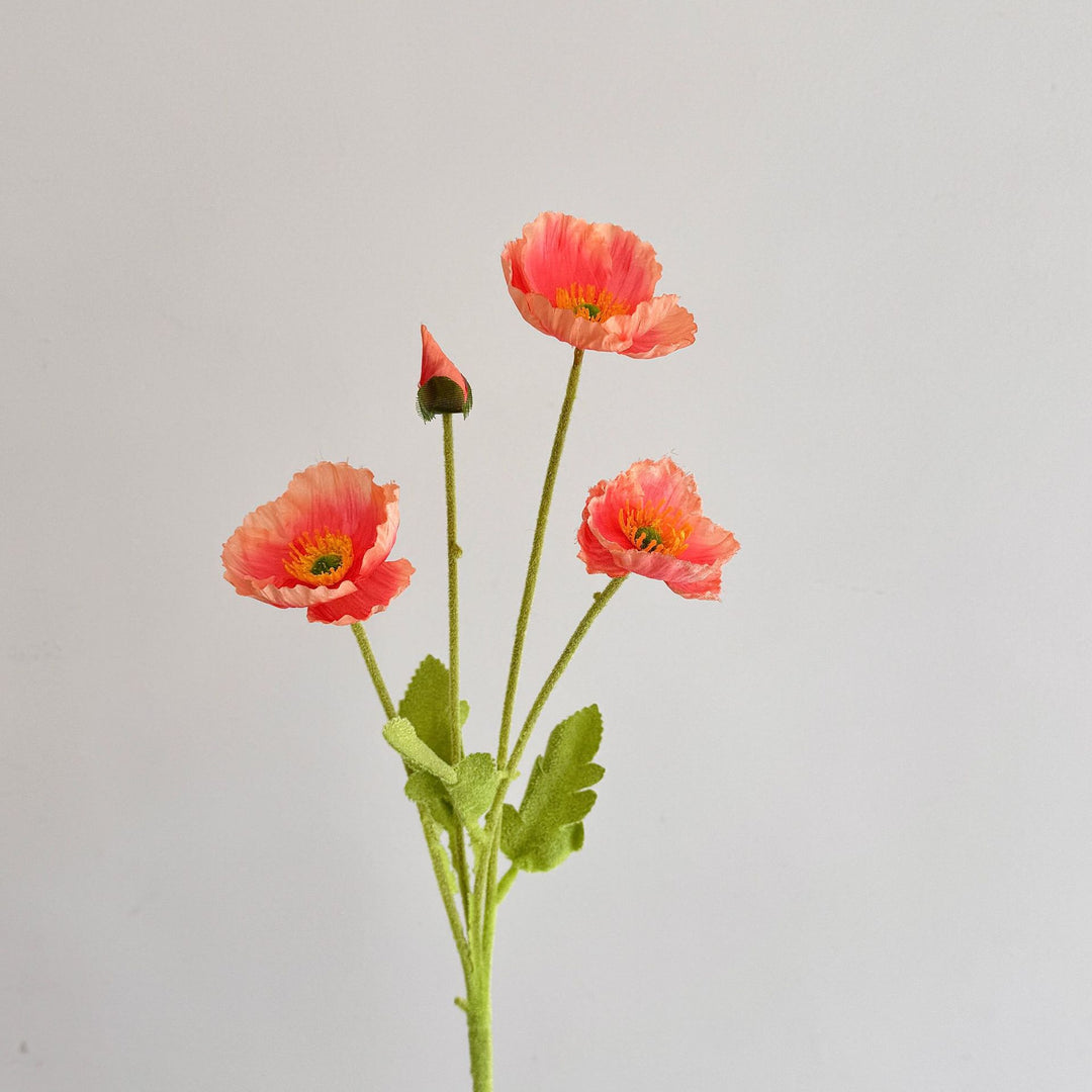 Realistic Poppy Floral Stem for Flower Arrangements