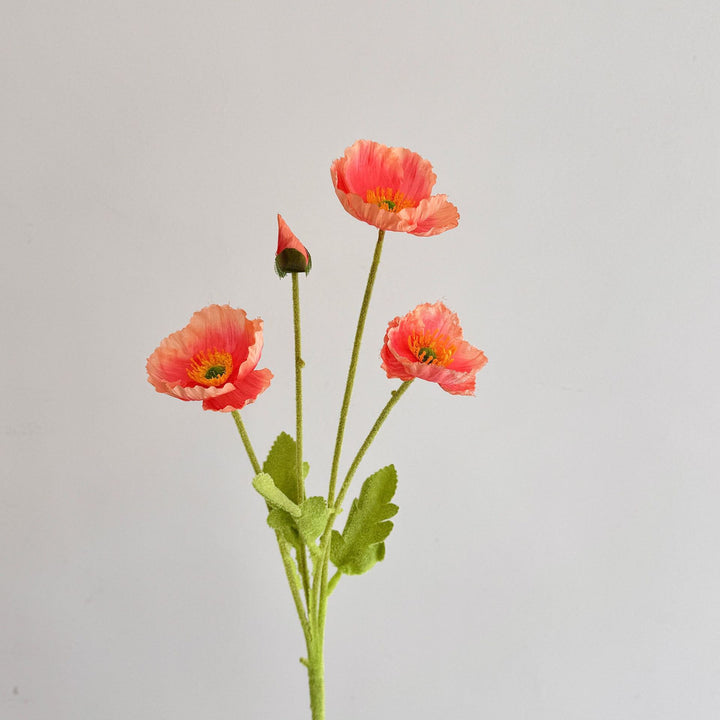 Realistic Poppy Floral Stem for Flower Arrangements