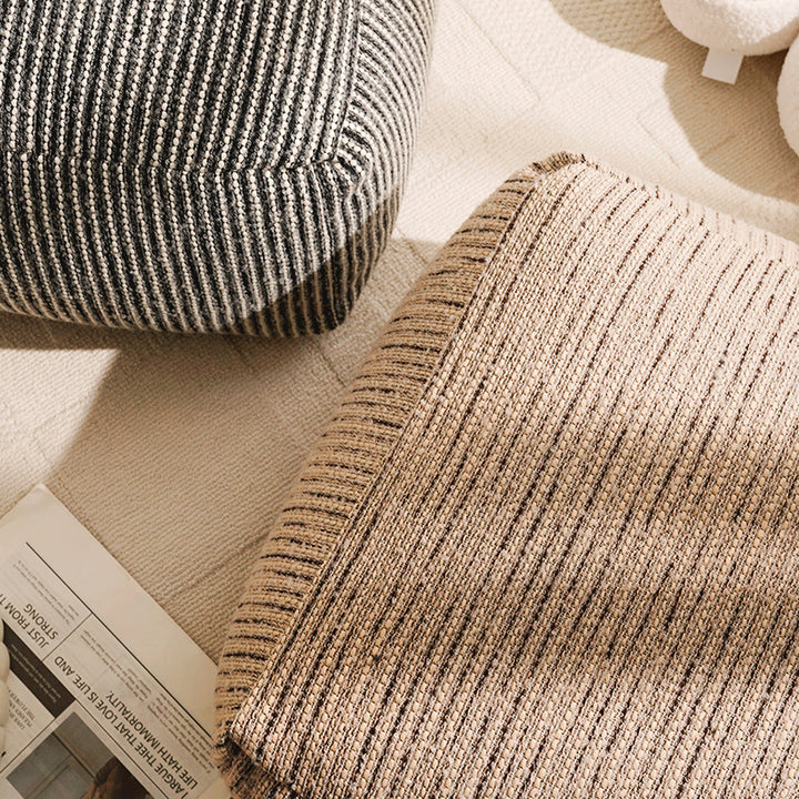 Elegant Geometric Patterned Floor Pouf