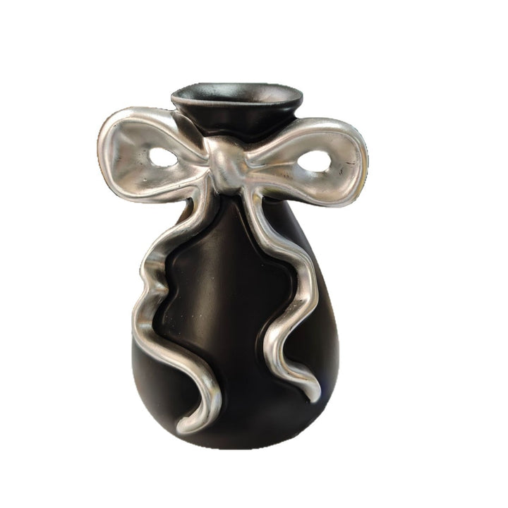 Decorative Bow-Shaped Art Vase