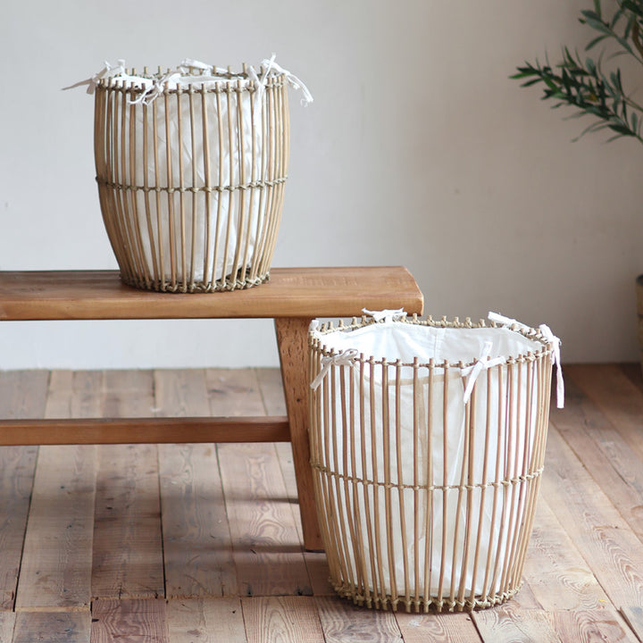 Decorative basket with cotton lining