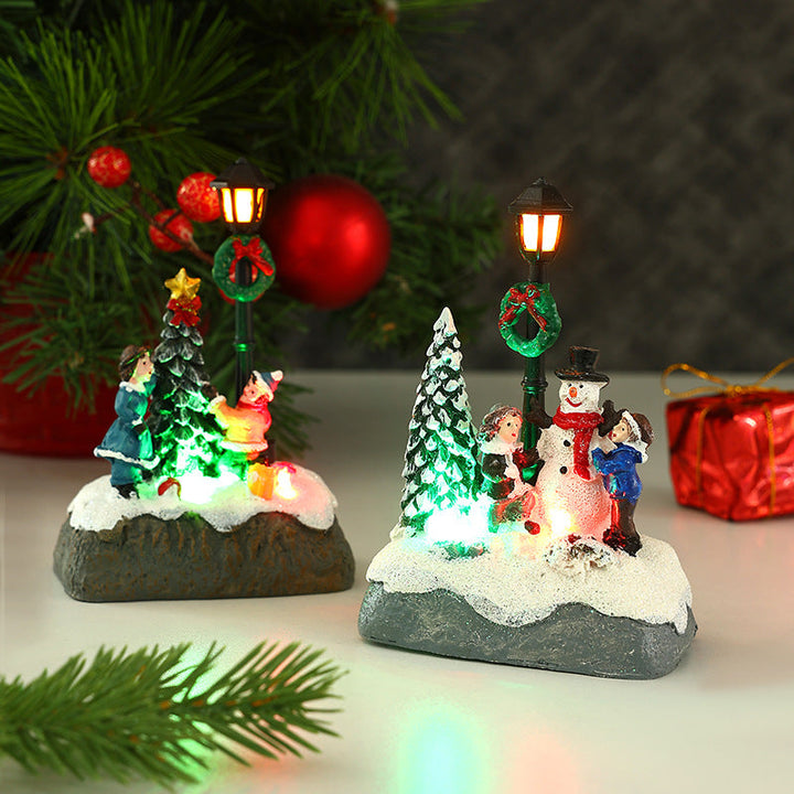 Nostalgic Christmas village scene