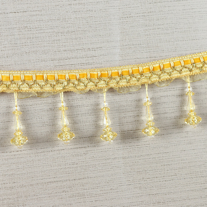 Decorative lace trim with pearls