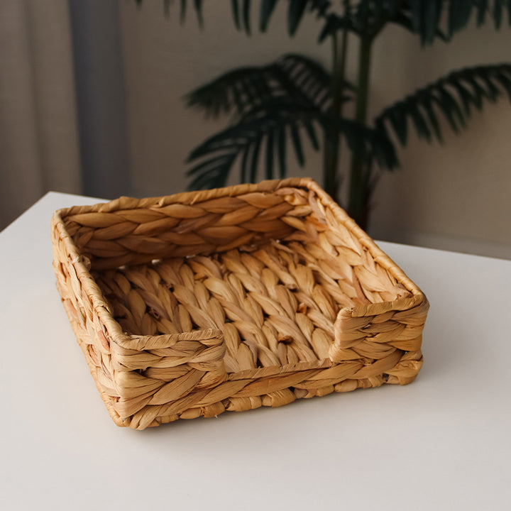 Natural woven storage basket