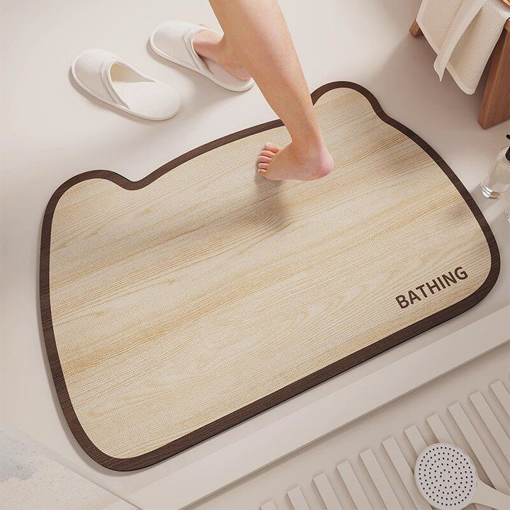 Absorbent Quick-Dry Bamboo-Style Cloud-Shaped Bath Mat