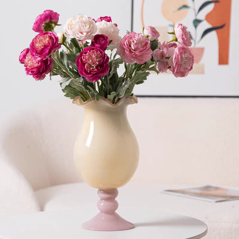 Elegant Floral Glass Vase