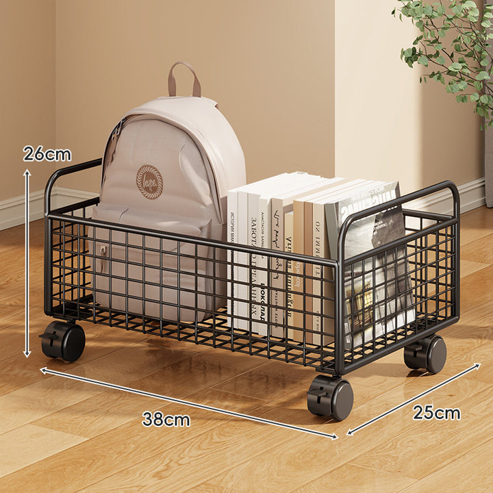 Compact Tiered Metal Mesh Vertical Storage & Display Rack with Removable Shelves and Anti-Slip Feet