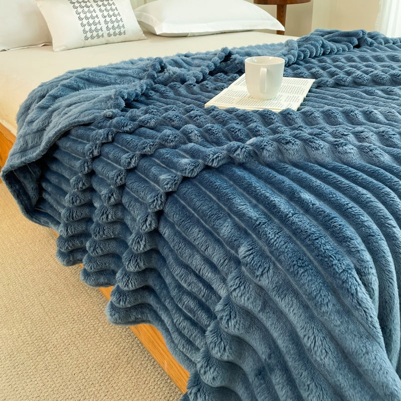 Textured Waves Plush Blanket