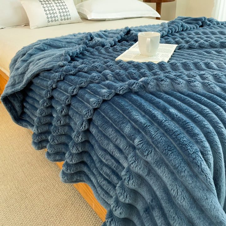 Textured Waves Plush Blanket