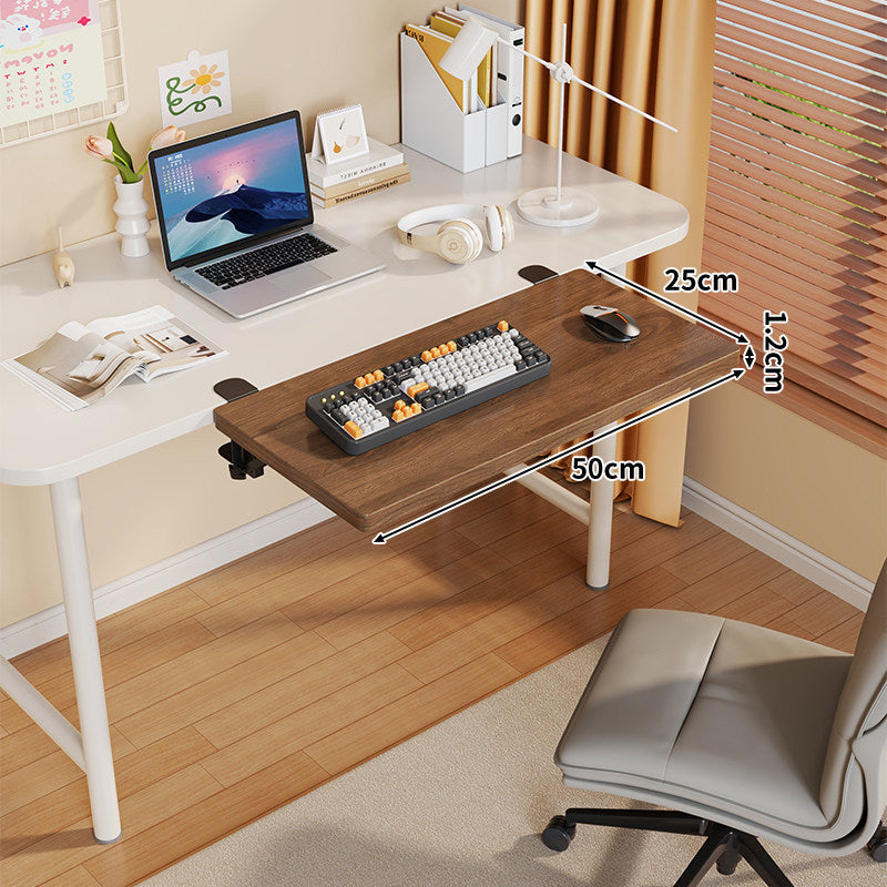 Long Under-Desk Pull-Out Sliding Keyboard and Work Surface Shelf