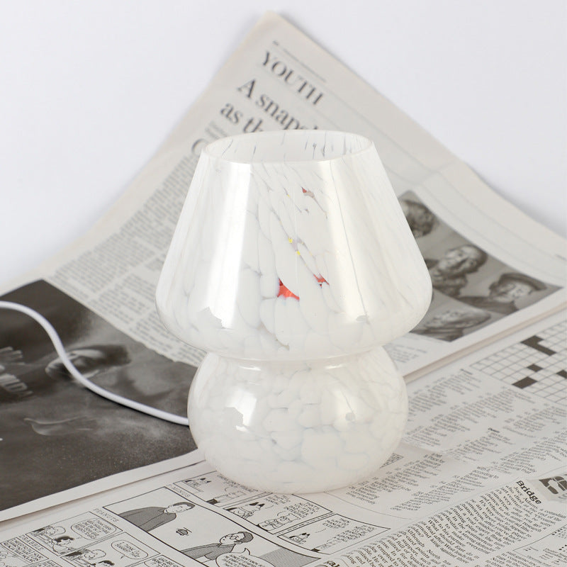 Glass Mosaic Mushroom Table Lamp