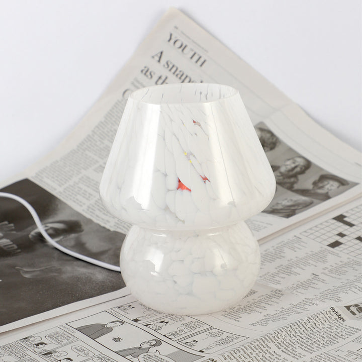 Glass Mosaic Mushroom Table Lamp