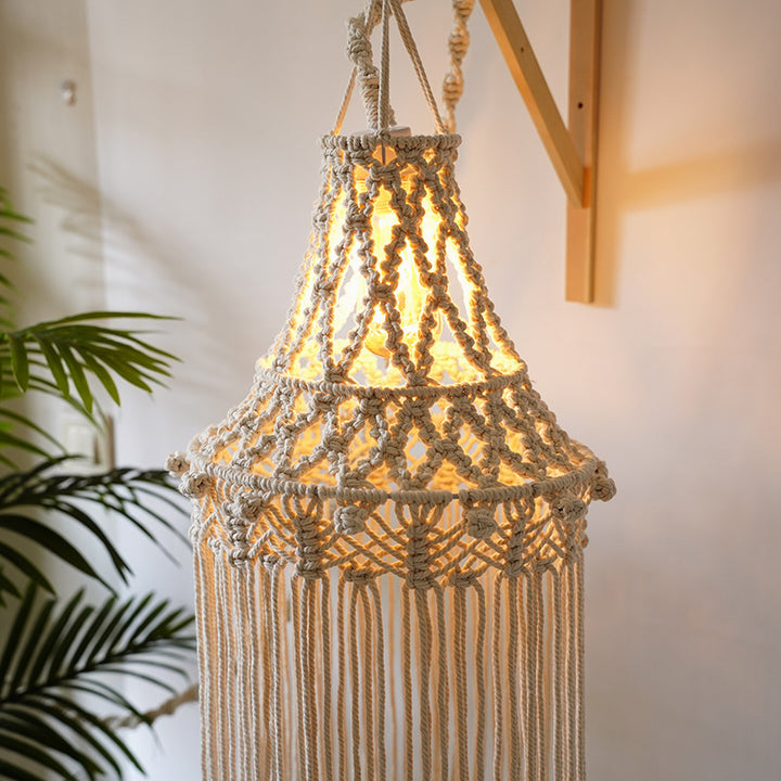 Macrame Hanging Light Fixture