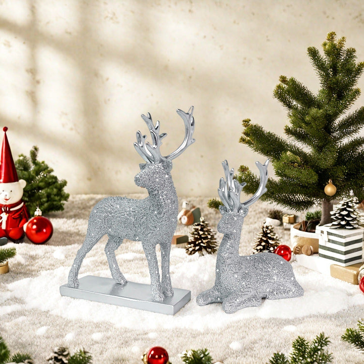 Glittering Reindeer Decorative Figure