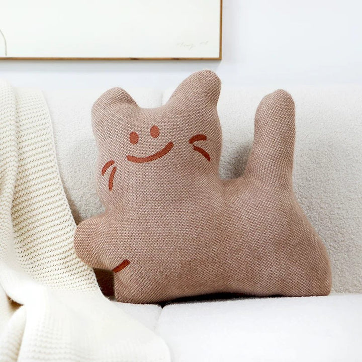 Cat-Shaped Decorative Pillow