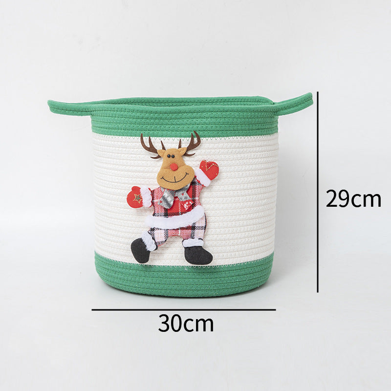 Decorative storage basket with Christmas motif