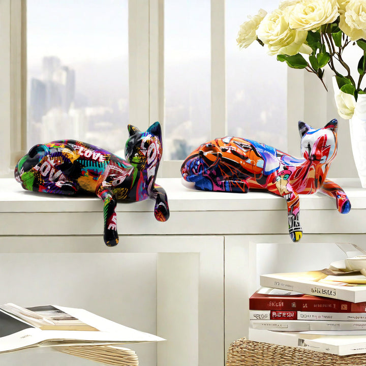Colorful Cat Sculpture