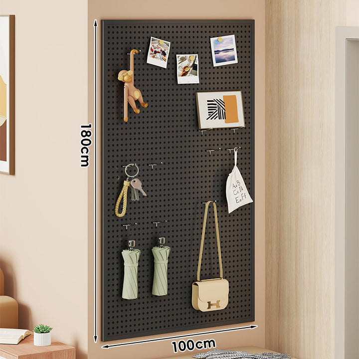 Wall-Mounted Perforated Metal Pegboard Organizer Panel