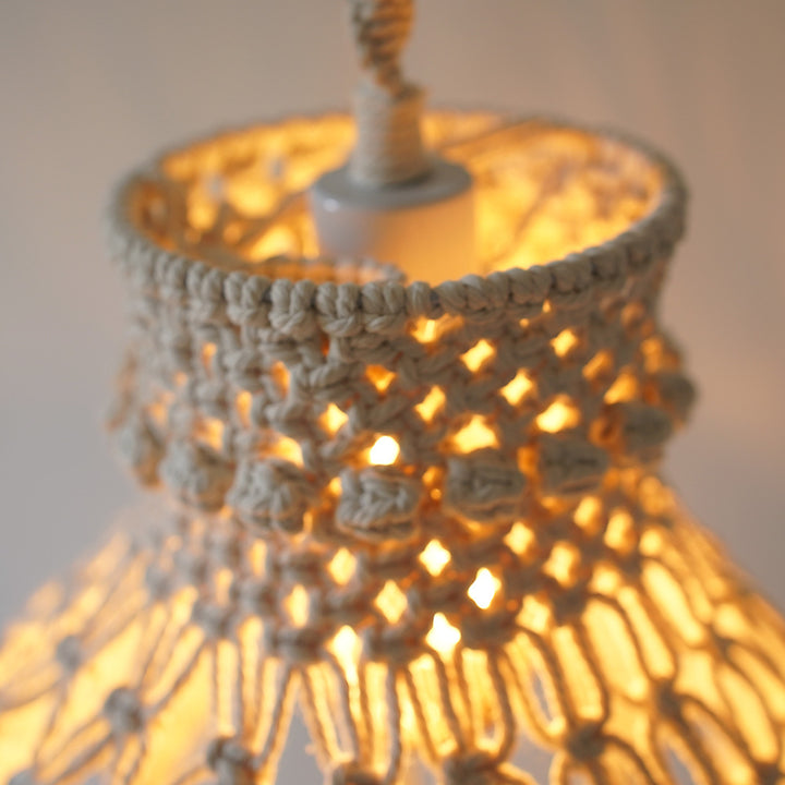 Macramé Hanging Light Fixture