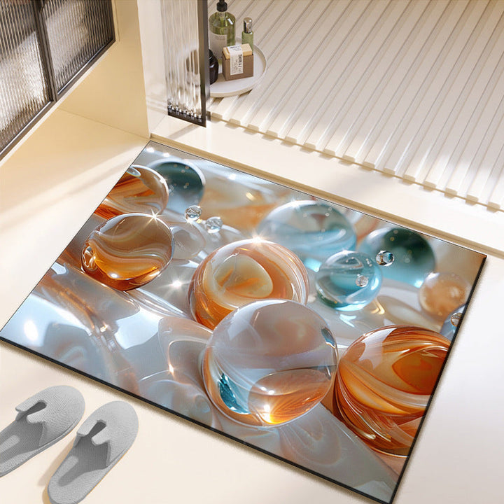Artistic Photo-Printed Bath Mat