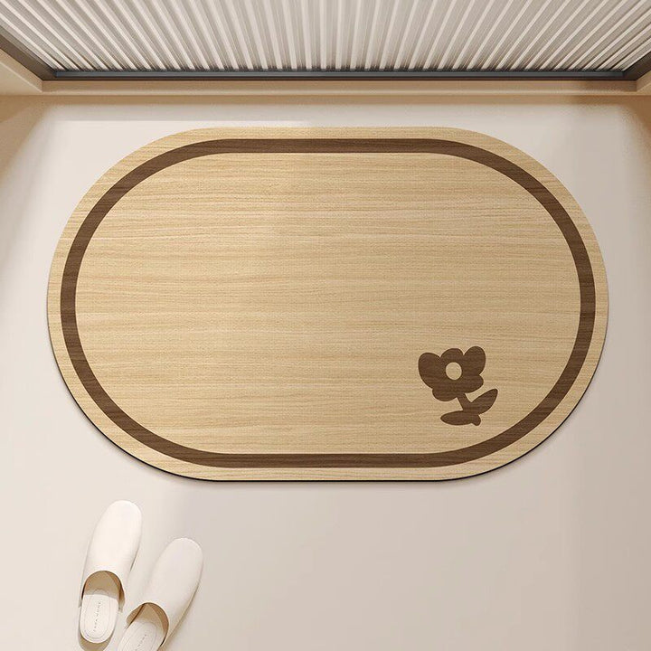 Absorbent Quick-Dry Bamboo-Style Cloud-Shaped Bath Mat
