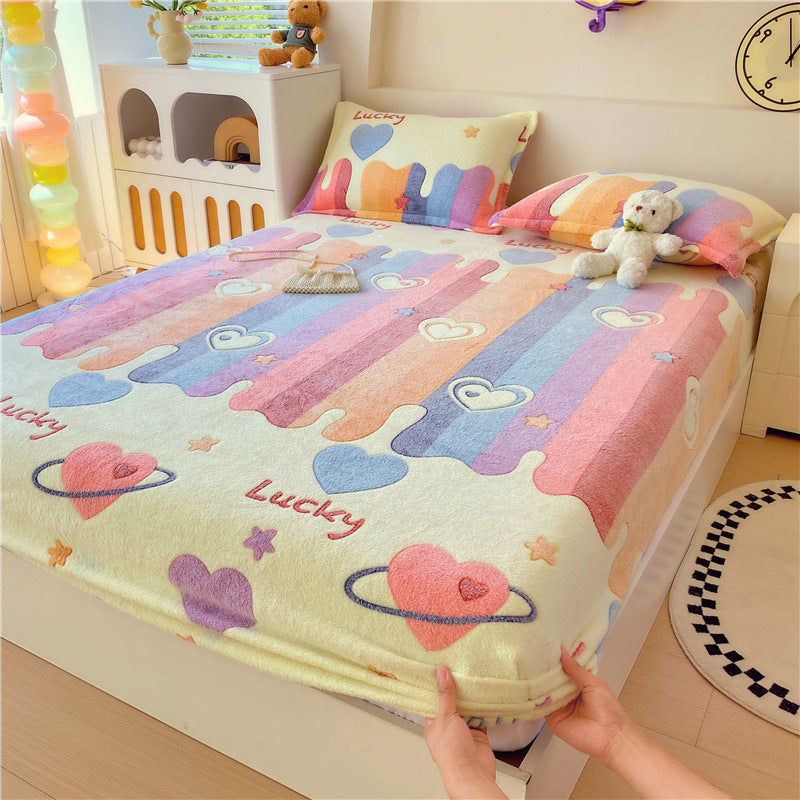 Soft Plush Cartoon-Themed Bedspread