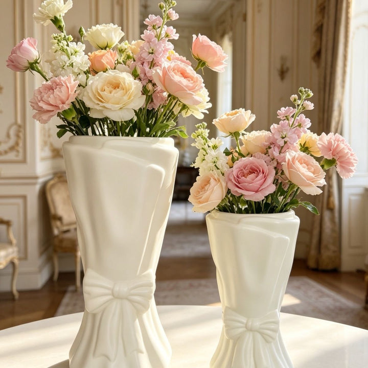 Decorative Elegant Bow-Shaped Flower Vase