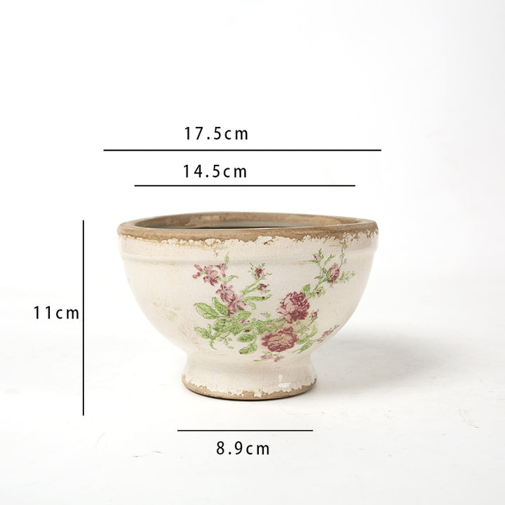 Floral Ceramic Planter