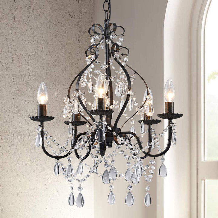 Decorative crystal pendant light