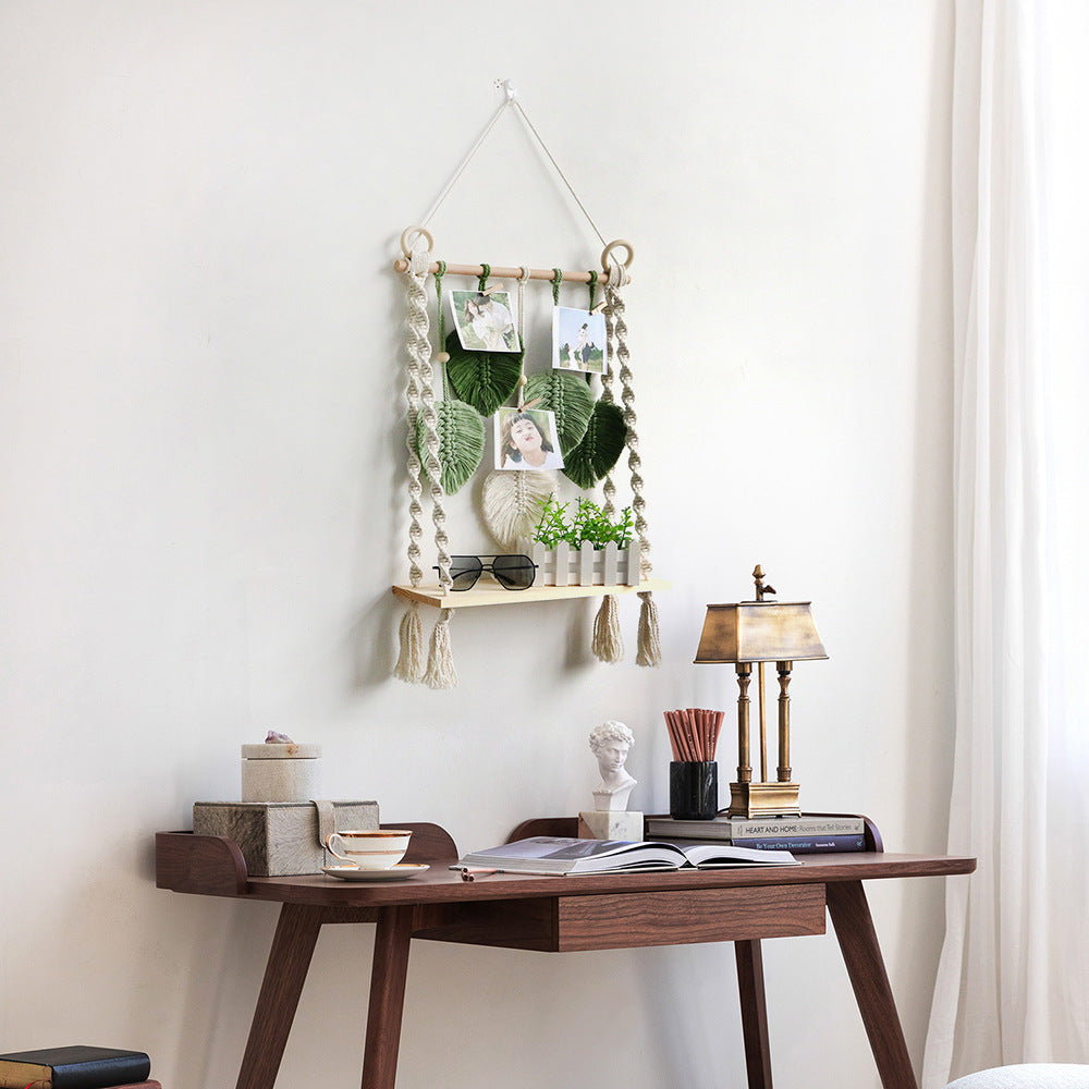 Macramé Wall Hanging with Decorative Leaf Patterns