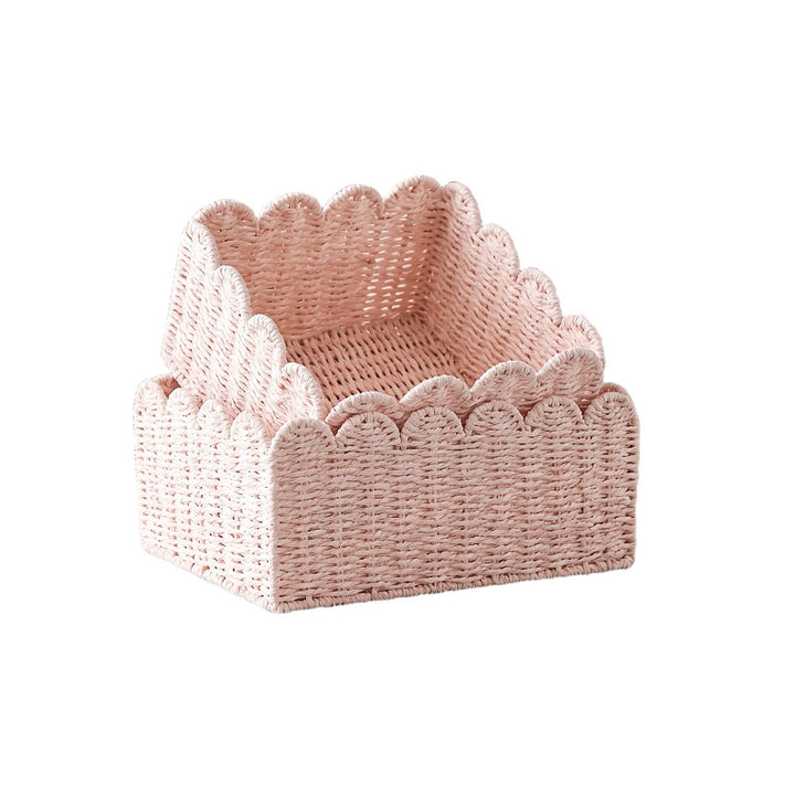 Modern storage basket with wavy edge