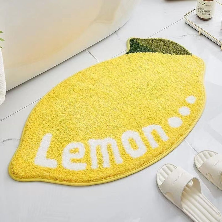 Lemon Slice Shape Bath Mat