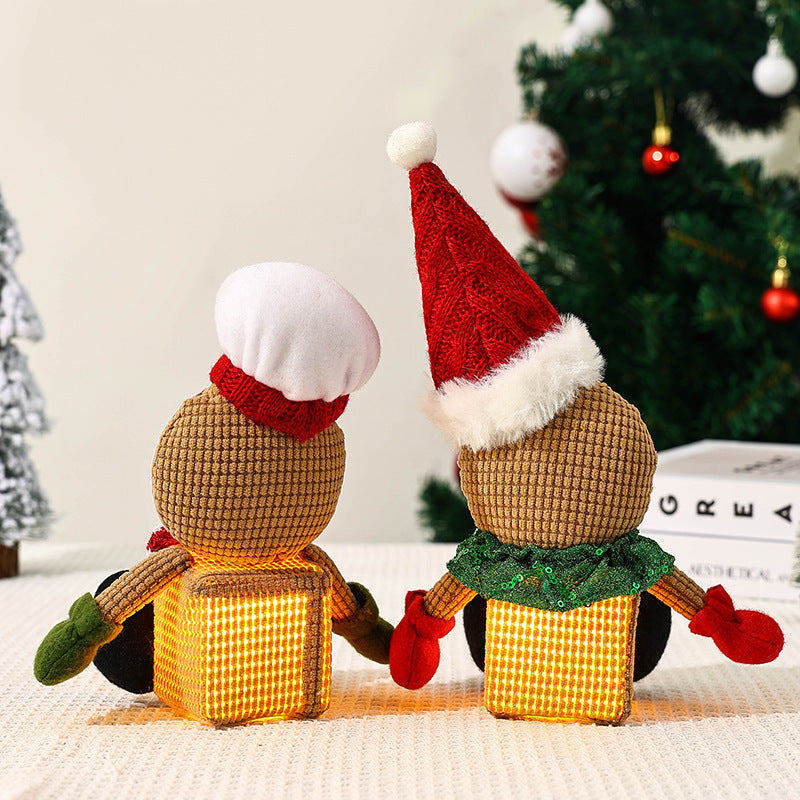 Cute Christmas gnome with LED light